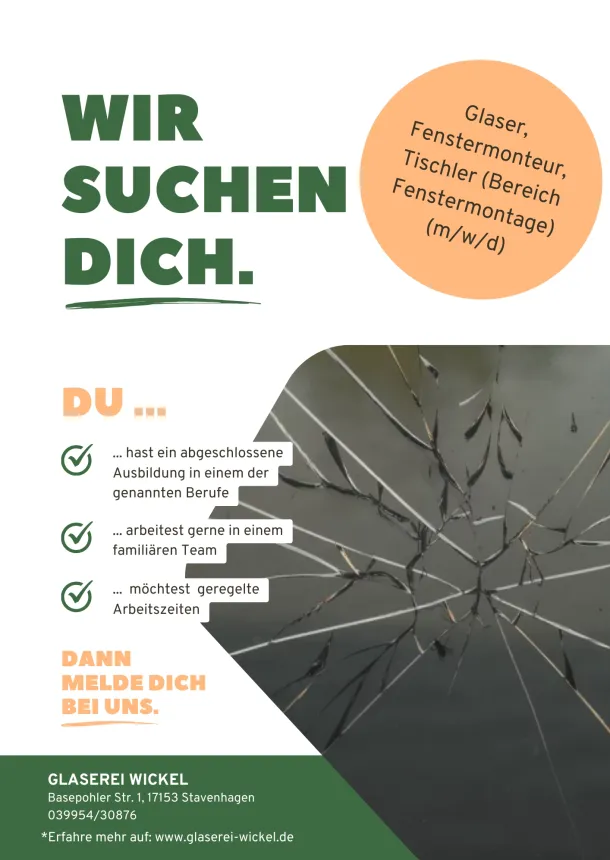 Anzeige "Wir suchen dich."